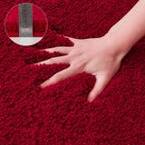 1 x RAW Customer Returns MIULEE Bath Mat Soft Bath Mat Non-Slip Bath Mat Doormat Bathroom Mat Bed Rug Fluffy Carpet Bathroom Rug Shower Mat for Bathroom Living Room Bedroom 70 x 120 cm Red - RRP €42.99