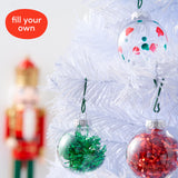 1 x RAW Customer Returns 15 Transparent Openable Christmas Baubles, Christmas Spheres to Fill Reusable and Durable Plastic Customizable Decoration Christmas Tree Balls, DIY Decorations, Weddings. - RRP €14.87