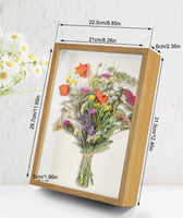 1 x RAW Customer Returns 3D picture frame 23 x 32 cm, picture frame deep 6 cm for objects up to 6 cm, deep frame with transparent glass frame object frame for wall hanging or desktop original wood color  - RRP €20.99