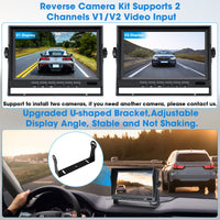 1 x RAW Customer Returns AHD 1080P reversing camera set with 7 inch monitor and wide angle reversing camera, super night vision, IP69 waterproof car reversing camera with 15M cable for truck, motorhome, trailer, van - RRP €70.54