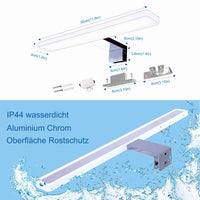 1 x RAW Customer Returns YIQAN led mirror light bathroom 4000K natural white light 30cm led mirror light 8w 880lm bathroom mirror lamp  - RRP €21.17