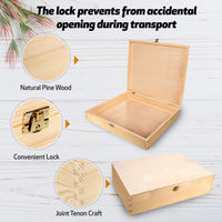 1 x RAW Customer Returns Wooden box with lid wooden box storage box decoration 40 x 30 x 10 cm wooden box natural wood box memory box craft gift box - RRP €22.18