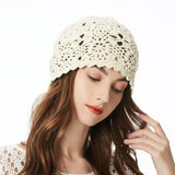 1 x RAW Customer Returns ZLYC Women s Summer Knitted Hats Handmade Crochet Hat Slouch Beanie Hat Solid Beige , Size One Size - RRP €19.99