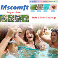 1 x RAW Customer Returns Mscomft For Bestway Pool Filter Cartridge Size 1, Filter Cartridge for Inflatable Swimming Pool, 3.1 x 3.5 inch Replacement Easy Filter Cartridge for Bestway Type I 4 PCS  - RRP €16.99