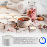 1 x RAW Customer Returns Deco Express tea lights multipack of 200, 100, 50 or 24 pieces - 10, 8 or 4 hours burning time - colorful white tea lights without scent white, 50 8 hours  - RRP €14.94