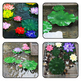 2 x Brand New QUOZUO Foam Water Lily Flower Floating Eva Lotus Leaf with Artificial Dragonfly, Frog for Aquarium Patio Garden Pool Garden Pond - RRP €26.2