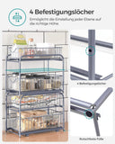 1 x RAW Customer Returns SONGMICS Kitchen Cabinet Organizer, Kitchen Shelf, Organization System, 2 Levels, Stackable, Expandable, with Metal Baskets, for Kitchen, Metallic Silver KCS017E01 - RRP €23.99