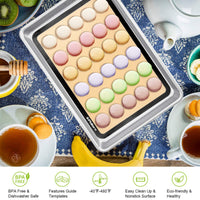 1 x RAW Customer Returns Philorn Baking Mat for Macarons, Silicone Baking Mat 40 Holes Macarons Silicone Mat with 14 Nozzles, BPA-free, Baking Mats for Macaroons Cakes Bread 42x29 CM, 2 Pack - RRP €12.99