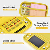 1 x RAW Customer Returns Switch Lite Case - innoAura 17 in 1 Switch Lite Accessories with Switch Lite Bag, Switch Games Storage, Switch Screen Protector for Switch Lite, Switch Stand, Switch Joystick Caps Yellow  - RRP €23.99