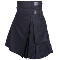 1 x RAW Customer Returns Men s Leather Strap Utility Kilts Black, 44 Inches - 111.76 cm  - RRP €50.0