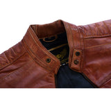 1 x RAW Customer Returns Leatherick Men s Genuine Distressed Leather Biker Jacket, Light Brown, Distress Brown DE NL SE PL, Alphanumeric, S, Regular, Regular  - RRP €107.96