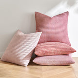 1 x RAW Customer Returns MIULEE Set of 4 Cushion Covers Decorative Pillowcases Corduroy Sofa Cushions Throw Pillows Pillowcase Couch Cushions Decorative Cover for Sofa Couch Living Room Bedroom Office 50x50cm Pink Series - RRP €20.16