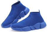 1 x Brand New Shoful Mens Slip On Sneakers Lightweight Breathable Knitted Gym Running Sneakers Fashion Hiking Shoes Blue 47 EU - RRP €60.0