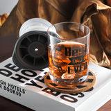 1 x Brand New Joeyan Whiskey Glasses Gifts for Dad Father Birthday, Best Dad Gifts, Father s Day Gift, 360ml Hand-Blown Rum Whiskey Glasses with Ice Cube Tray and Coaster - RRP €20.4