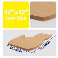 2 x RAW Customer Returns 12 x 15 Cat Shape Cork Board Thick Cork Board Gift for Cat Lovers Office Cat Gift Unique Style Notice Board Ultra Strong Adhesive Back Notice Board - RRP €24.2