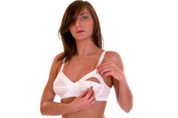 1 x RAW Customer Returns Premamy - Maternity Bra, Soft Cup, Cotton Jersey, for Nursing - White - IV M  - RRP €21.6