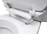 1 x RAW Customer Returns UNIVERSAL O SHAPE TOILET COVER ADJUSTABLE HINGE EASY INSTALLATION AND CLEANING VERY RESISTANT TOILET SEAT WHITE 43 x 36 x 5.5cm - RRP €48.43