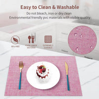 7 x Brand New Table runner linen cloth in pink 40 cm x 10 m , PVC table ribbon DIY placemat washable wear-resistant, linen cloth table runner boho table decoration for birthdays, weddings, communion, outdoor - RRP €112.84