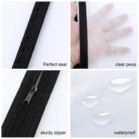 7 x Brand New Clothing Garment Cover, Storage Bag for Clothes, Clothes, Dresses, Clothes, Coats. Black - Translucent - RRP €125.93