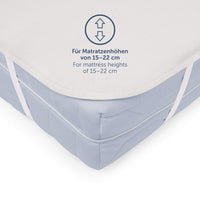 1 x RAW Customer Returns Blumtal Double Mattress Protector, Elastic Double Mattress Protector 100 Cotton, Bed Mattress Protector with Elastic Corners, White Color, 160 x 200cm - 1 Piece - RRP €25.99