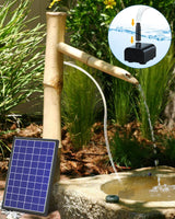 1 x RAW Customer Returns Biling solar fountain, 7W solar pond pump with battery, 3000 mAh battery solar pond pump, solar water pump floating fountain, pump with 10 fountain styles for garden, water features, bird bath - RRP €37.3