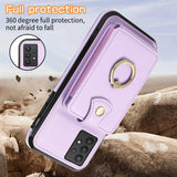 1 x RAW Customer Returns Asuwish Cell Phone Case for Samsung Galaxy A32 M32 5G Case with Strap Cell Phone Chain, Ring Stand Card Slot Wallet Leather Cover Folding Case A 32 32A S32 G5 Cell Phone Cases Protective Case Women Phone Case Purple - RRP €21.17