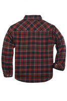 1 x Brand New Coevals Club Men s Flannel Jacket Flannel Jacket Long Sleeve Plaid Casual Lined Sherpa Warm for Men 6 Russet Brown Black XXL - RRP €27.6