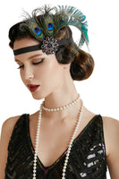 1 x RAW Customer Returns BABEYOND Women s 1920s Headband Peacock Feather 21s Style Flapper Hairband Inspired by Great Gatsby Women s Costume Accessories Style 2 - RRP €17.14