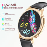 1 x RAW Customer Returns TIFOZEN Smartwatch Women s with Phone Function, 1.52 HD Fitness Watch, 110 Sports Modes, Heart Rate SpO2 Sleep Monitor, IP67 Waterproof, Calorie Step Activity Tracker for Android iOS Black Gold - RRP €49.99