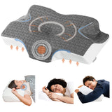 1 x RAW Customer Returns Elviros orthopedic memory foam pillow, neck support pillow, neck pain pillow, stomach sleeper pillow, ergonomic pillow, anti-snoring pillow, sleeping pillow for side sleepers - RRP €45.37