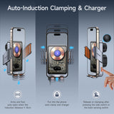 1 x RAW Customer Returns NOHON Car Phone Holder with Charging Function 15W Qi Car Phone Holder Inductive Charging Car with Ventilation Suction Cup Automatic Clamping, Wireless Charger Car for iPhone 15 14 13, Samsung, Xiaomi, Sony - RRP €29.5