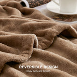 1 x RAW Customer Returns EHEYCIGA Taupe Fleece Throw 220x240, Fleece Blanket Bedspread for 2 People, Large Size Sofa Throw, Soft and Warm Flannel Sofa Throw Blanket - RRP €29.99