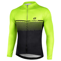 1 x RAW Customer Returns LAMEDA Cycling Jersey Men Women Long Sleeve Autumn Winter Cycling Jersey MTB Jersey Breathable Quick Drying Functional Shirt Bicycle Clothing for Cycling Road Bike Sports Black Green XXL - RRP €30.24