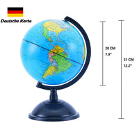 1 x RAW Customer Returns Exerz 20cm Student Globe - German Map - Globe Children Education Rotating - Educational Geographical - Teaching Material Globes Political Map - Diameter 20cm - RRP €23.99