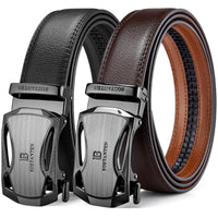 1 x RAW Customer Returns BOSTANTEN 2 Pieces Leather Belt Men s Leather Belt with Automatic Buckle Jeans Belt Sets - RRP €44.98