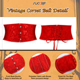 1 x RAW Customer Returns SUOSDEY Women s Red Corset Belt, Wide Waist Belt for Dress Cosplay Tie Waspie Belt - RRP €18.14