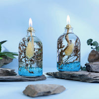 1 x Brand New impeRiums Decorative Oil Lamp Candles Set of 2 x 100 ml Yellow  - RRP €22.8