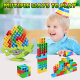 4 x Brand New LUYITOM 64 Pieces Tetra Tower Balance Game, Dinosaur Rocking Stack, Stacking Tower Toy Gifts, Stacking Blocks, Stacking Blocks Balancing Game for Boys Girls Ages 3 to 16 - RRP €60.48