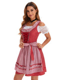 1 x RAW Customer Returns Zeagoo Oktoberfest Dresses Women Traditional Costume Dirndl Midi Elegant Germany Dress for Beer Festival Oktoberfest Dot Pattern Red XL - RRP €60.85