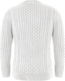 1 x RAW Customer Returns Cicy Bell Men s V-Neck Long Sleeve Sweater Classic Fine Knitted Sweater White M - RRP €36.29