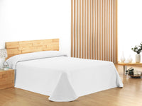 1 x Brand New GAMUSI Bouti jacquard bedspread 100 extra soft cotton half-time white color - Bed 105 120 200 x 270 cm  - RRP €19.2