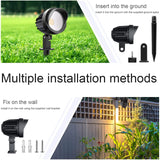 1 x RAW Customer Returns MEIKEE 7W LED garden lighting warm white 2700K garden lights with power 85-265V AC garden spotlights IP66 waterproof garden lamps outside for outdoor garden lawn 1 piece - RRP €7.04