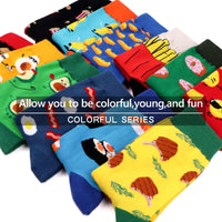 1 x RAW Customer Returns WeciBor Colorful Cotton Socks Funny Art Pattern for Men 12 pairs, Sizes 40-46 - RRP €29.18