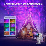 1 x RAW Customer Returns JKUSS Astronaut Starry Sky Projector, LED Galaxy Projector with Remote Control 16 Modes Galaxy Light Projector for Kids Adults Bedroom Room Decoration, Gifts for Kids and Children - RRP €22.99