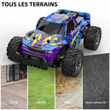 1 x RAW Customer Returns ACAMMZAR AT1 RC Remote Control Car, RC Cars 60 min Running Time with 2 Batteries, 2WD 2.4GHz Offroad Electric Toy Car with LED Lights Gift for 6 7 8 Year Old Boys Children Adults - RRP €39.99