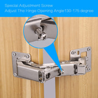 1 x RAW Customer Returns Zocipro 4 pieces hinge folding fitting, 90 170 degree folding hinge folding shelf hinge, table holder cabinet hinge screw-on hinge with 24 screws for cabinet, table, wardrobe doors - RRP €19.15