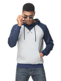 1 x Brand New YuKaiChen Men s Pullover Hoodie Patchwork Sweatshirt Casual Raglan Sleeve Hoodie with Pockets XXL Navy - RRP €27.6