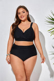 1 x RAW Customer Returns Hanna Nikole Women s Tummy Control Swimsuit Large Size Push Up Swimwear Bikini Set Black 48 - RRP €46.99