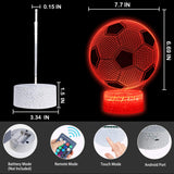 25 x Brand New MARZIUS Football Night Light for Kids Toy Night Light for Girls 3D Lamp 16 Colors Changing Lamp with Remote Control Football  - RRP €451.25