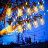 1 x RAW Customer Returns 30M outdoor fairy lights, LED fairy lights outdoor power with 50 2 warm white ST38 shatter-proof bulbs, IP65 waterproof outdoor fairy lights for garden terrace weddings parties bistro balcony - RRP €69.99